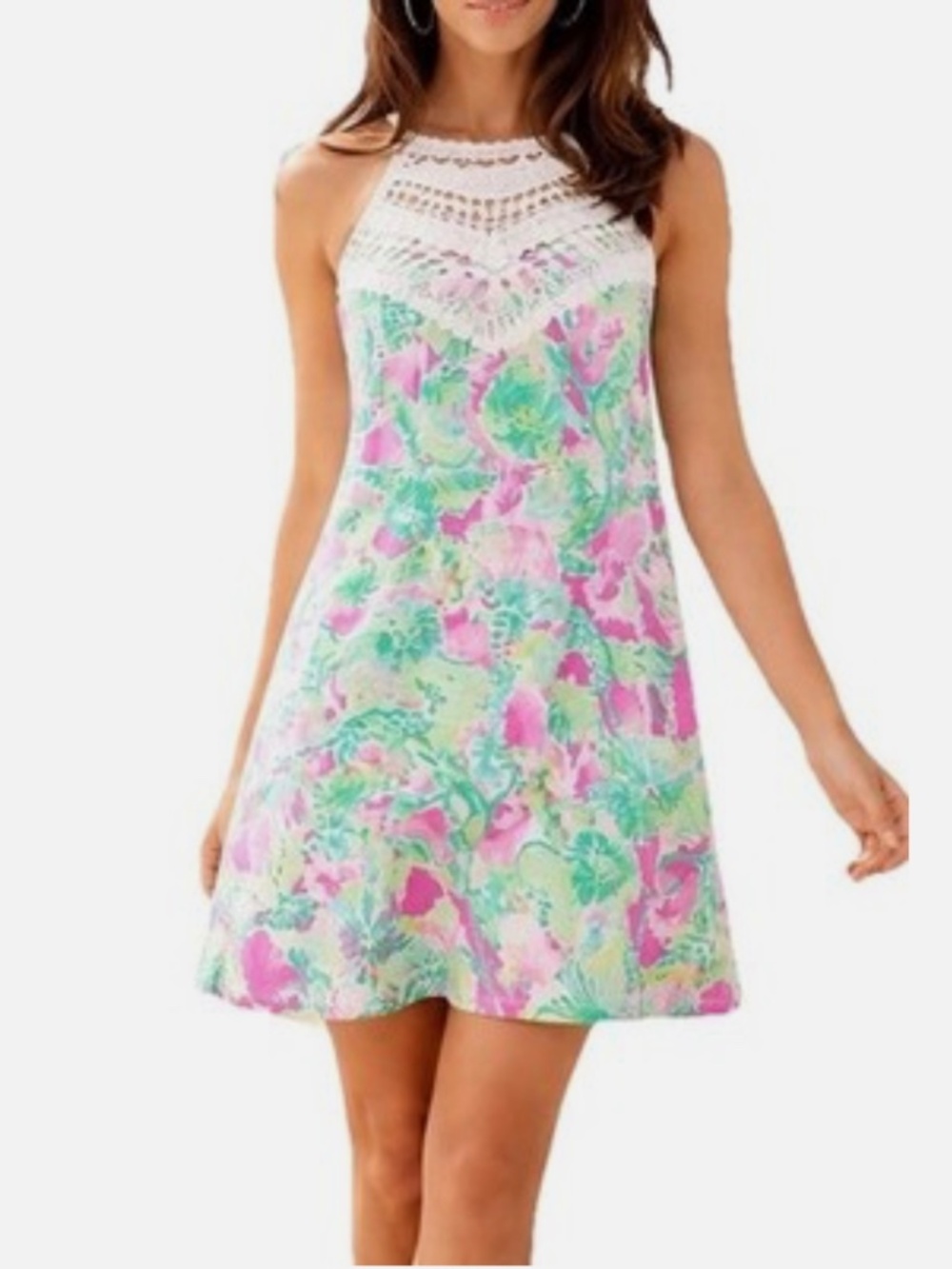 Lilly Pulitzer Shift Dress 00 Catty Shack Pearl
